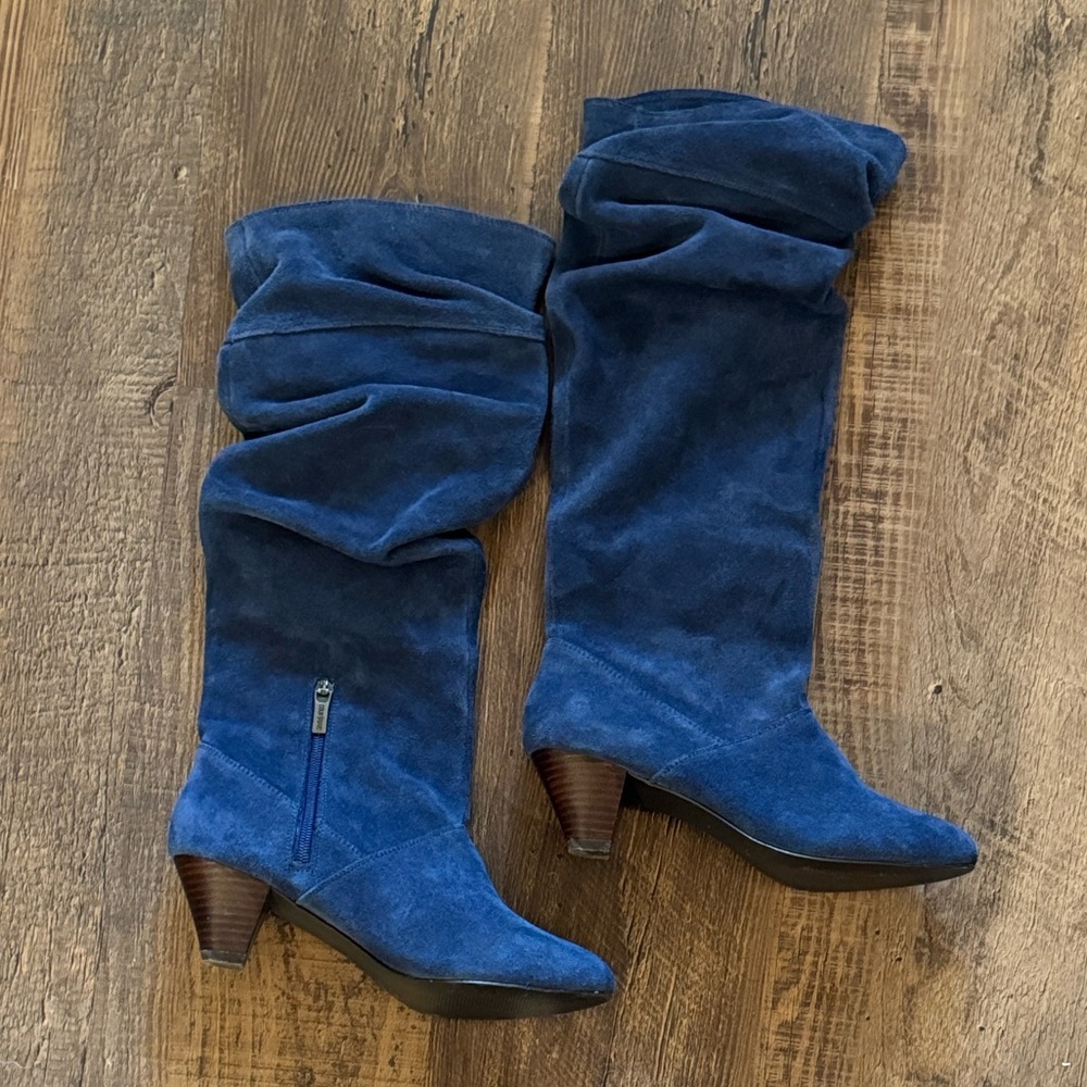 Blue Suede Heeled Boots — Colin Stuart - Picture 5 of 8